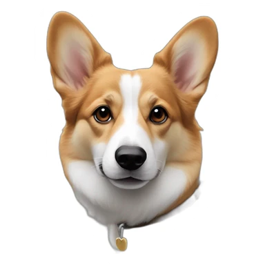 Fully Brown short legs ears down eastern-European-street-dog corgi mix queen anne’s legs sticker