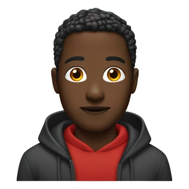 black man with red hoodie sticker
