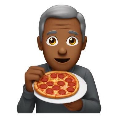 My dad eating pepperoni  sticker