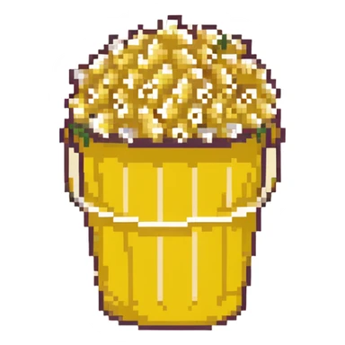 blue and green bucket of popcorn sticker