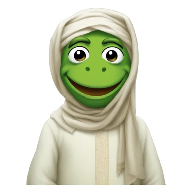 kermit the frog as a muslim sticker