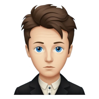 Arthur Rimbaud with blue eyes sticker