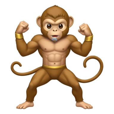 monkey beating up sticker