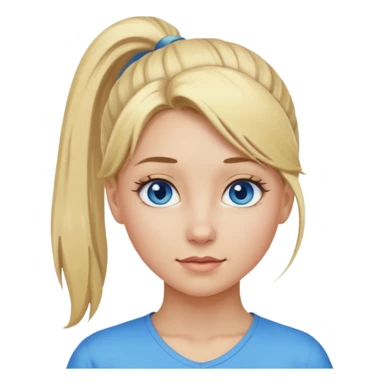 blonde girl pony tail sticker