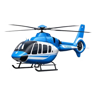 Eurocopter EC135 - Airbus Helicopters (Model Year: 2020) (Iconic colour: Blue and white) sticker