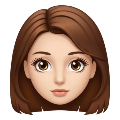 Eyelash extensions with brown hair sticker