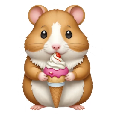 hamster  eating icecream sticker