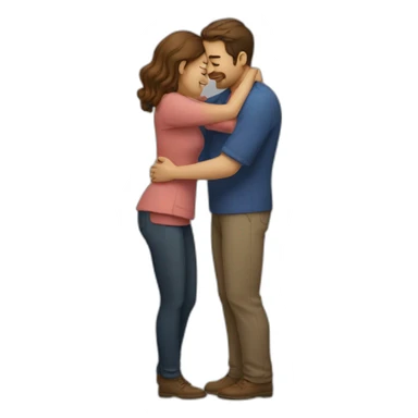 Man hugging woman sticker