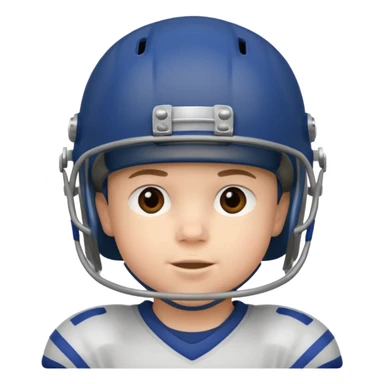child with football helmet sticker