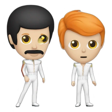 Freddie Mercury and David Bowie sticker
