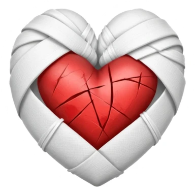 Bandaged heart  sticker