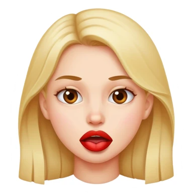 Girl biting lip sticker