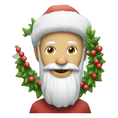 snow and garland sticker