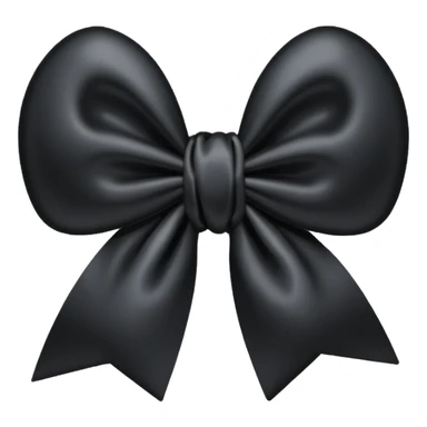 Black heart with black bow sticker