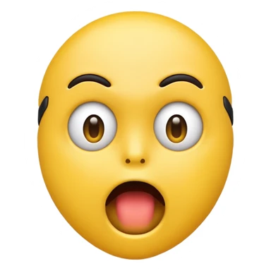 the shocked emoji but with the idgaf mouth sticker