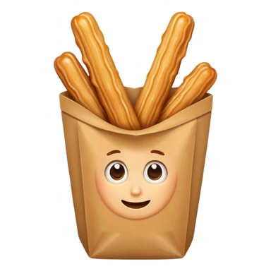 Des churros au caramel dans un sac en papier sticker