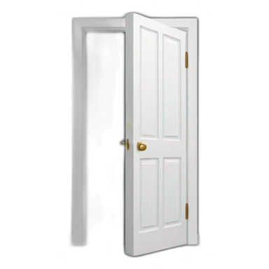 White door half opened to a dark room sticker