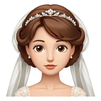 Bride with fair skin and brown hair sticker