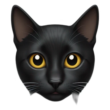 Black cat with a white stripe on his nose sticker