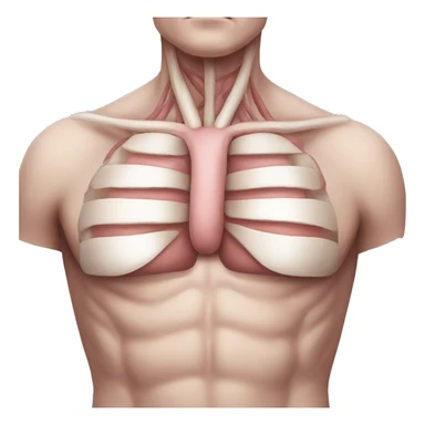 human chest anatomy sticker