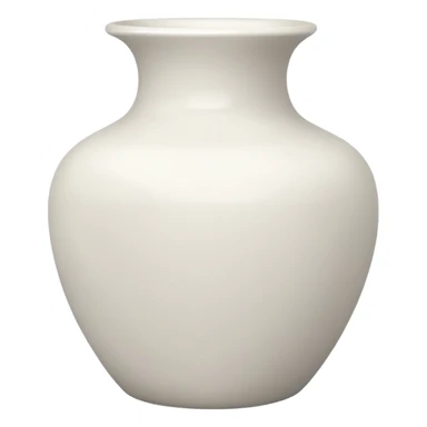 vaso inteiro branco mais baixo sem flores e desenhos sticker