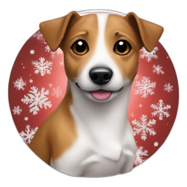 Jack Russell sweat chrismas sticker
