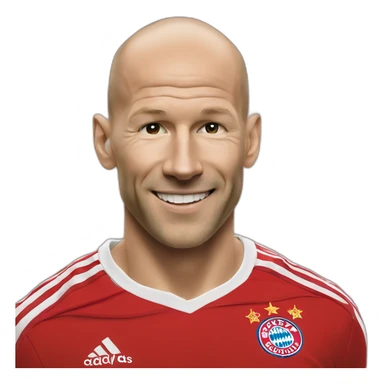 Arjen robben with bayern sticker