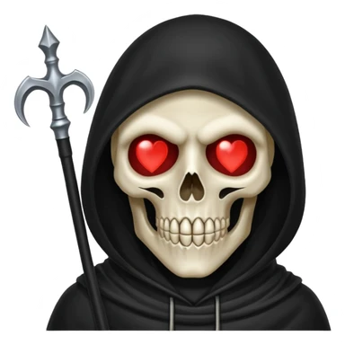 heart eyes reaper sticker