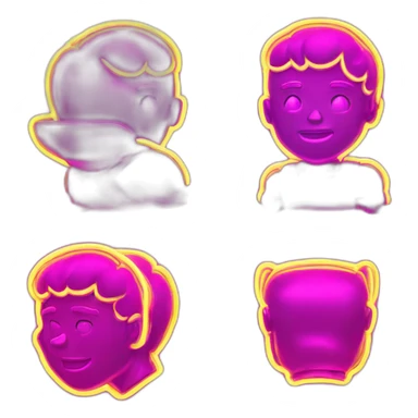 Juicy booty neon sign style man sticker