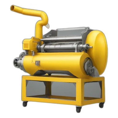 Yellow blowing machine sticker