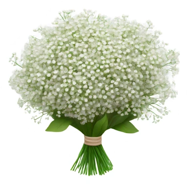 babys breath bouquet  sticker