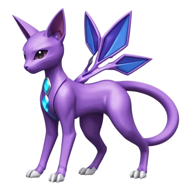 Miraidon-Genesect-Espeon-Mewtwo-Fakémon-hybrid-creature (full body)  sticker