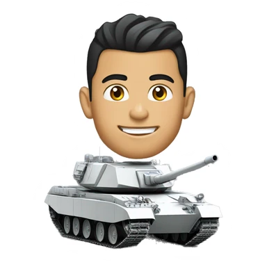 cristiano ronaldo sur un tank sticker