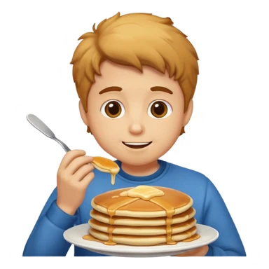 Pancakes eating human sticker