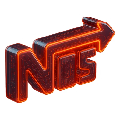 logo for NOS, futuristic tech style, glowing accents, esports team logo, no text sticker