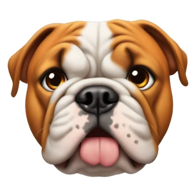 Orange englisch Bulldog  sticker
