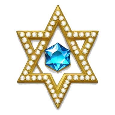 Rhinestone star of David sticker