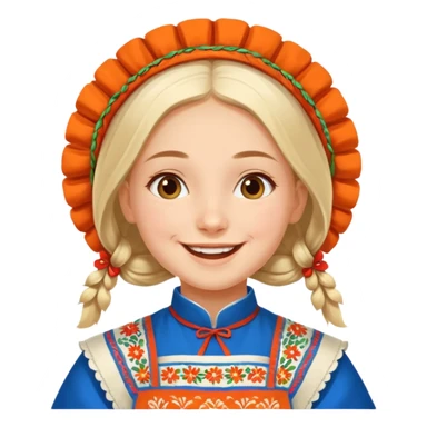 Девочка на празднике масленица sticker