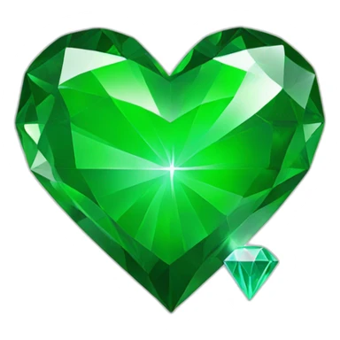 green #1b5d3c heart with a diamond sticker