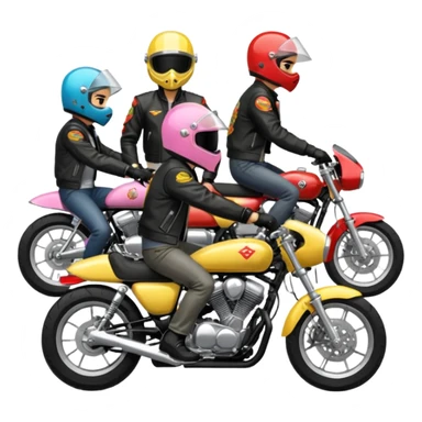 Japanese Bosozoku riding their bikes sticker