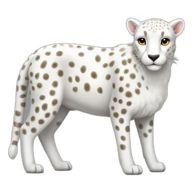 white cheetah-sheep sticker