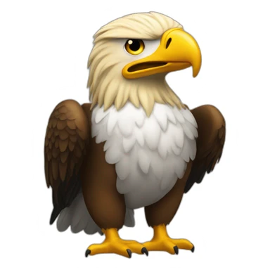 Donald trump with an eagle sticker