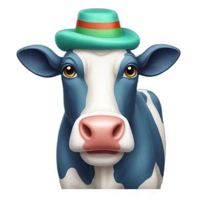 Clown cow sticker