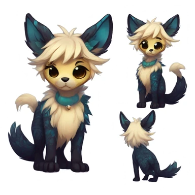 Cool cute Kawaii edgy fantasy shiny animal  fursona Fionbri by griffsnuff & LiLaiRa & Falvie full body sticker