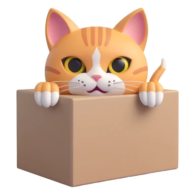 a cat hiding with just its ears poking out from behind an object, the rest concealed sticker