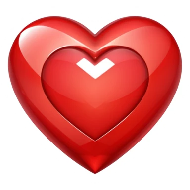 red diamond shaped like a heart sticker