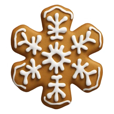 Gingerbread snowflake sticker