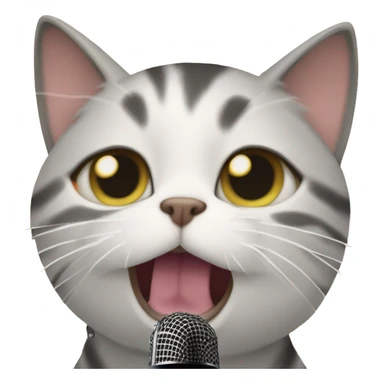 billie eilish cat singing with mic  sticker