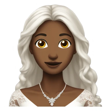 wedding bliss with long hair sticker