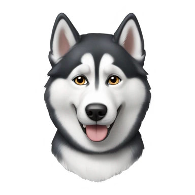 realistic husky with mono souris  sticker